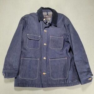 Vtg Blue Bell Denim Jacket Men 44 Blanket Lined Barn Chore Coat 50s 60s Corduroy